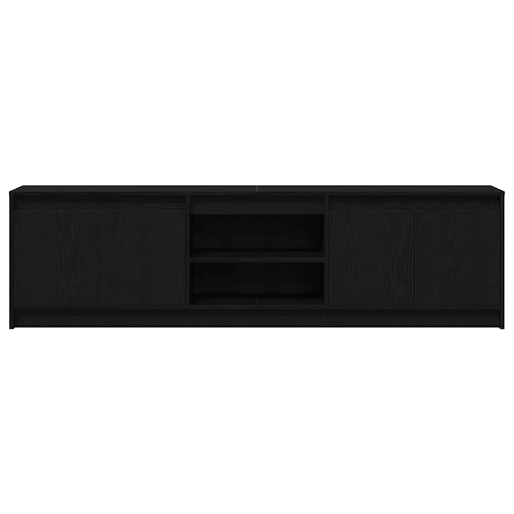 Mobile TV Nero 182 x 34 x 50 cm Legno multistrato