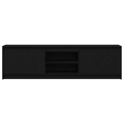 Mobile TV Nero 182 x 34 x 50 cm Legno multistrato