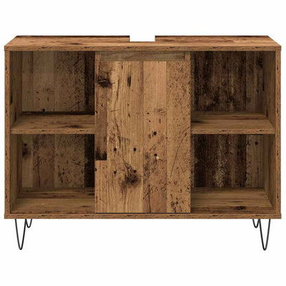 Set di mobili per il bagno con lo scaffale 3 pcs Legno vecchio | homemem39