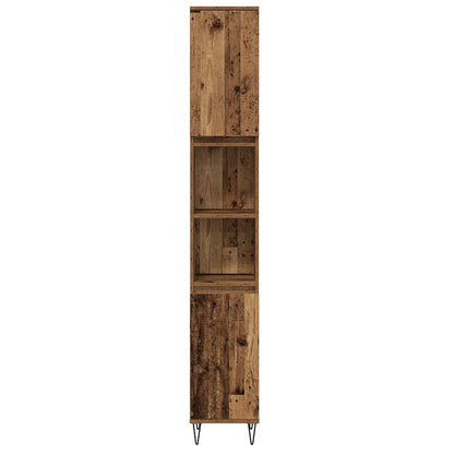 Set di mobili per il bagno con lo scaffale 3 pcs Legno vecchio | homemem39