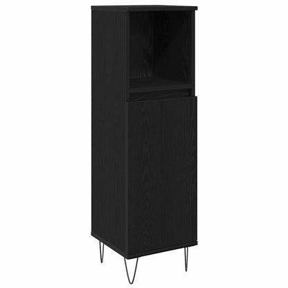 Set di mobili per il bagno 3 pcs Rovere Nero Legno multistrato | homemem39