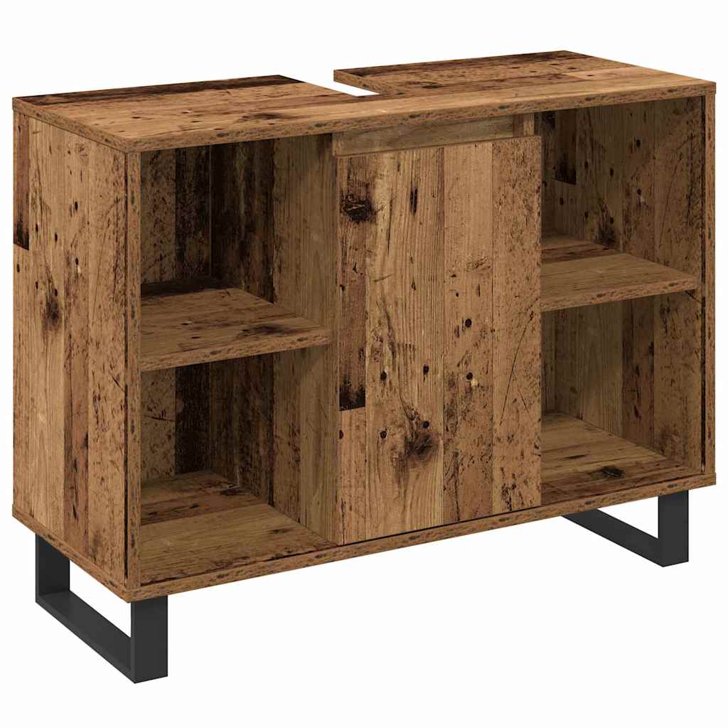 Set di mobili per il bagno 3 pcs Marrone Legno multistrato | homemem39