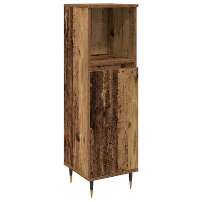Set di mobili per il bagno con lo scaffale 3 pcs Legno vecchio | homemem39