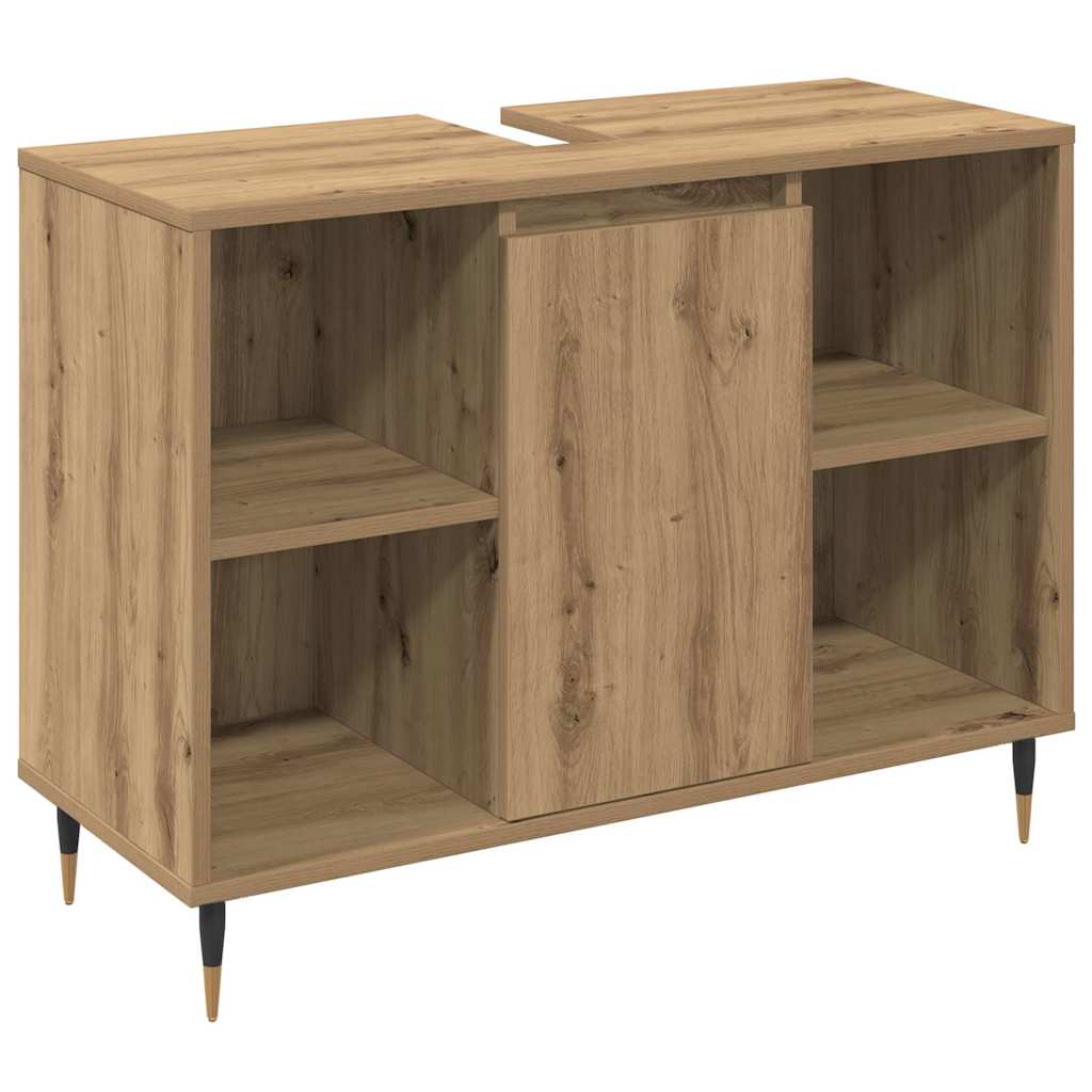 Set di mobili per il bagno 3 pz Rovere artigianale