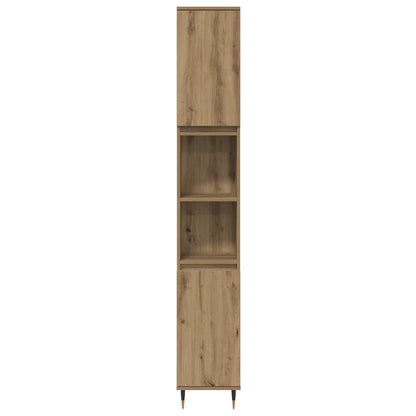 Set di mobili per il bagno con porta 3 pcs Rovere artigianale | homemem39
