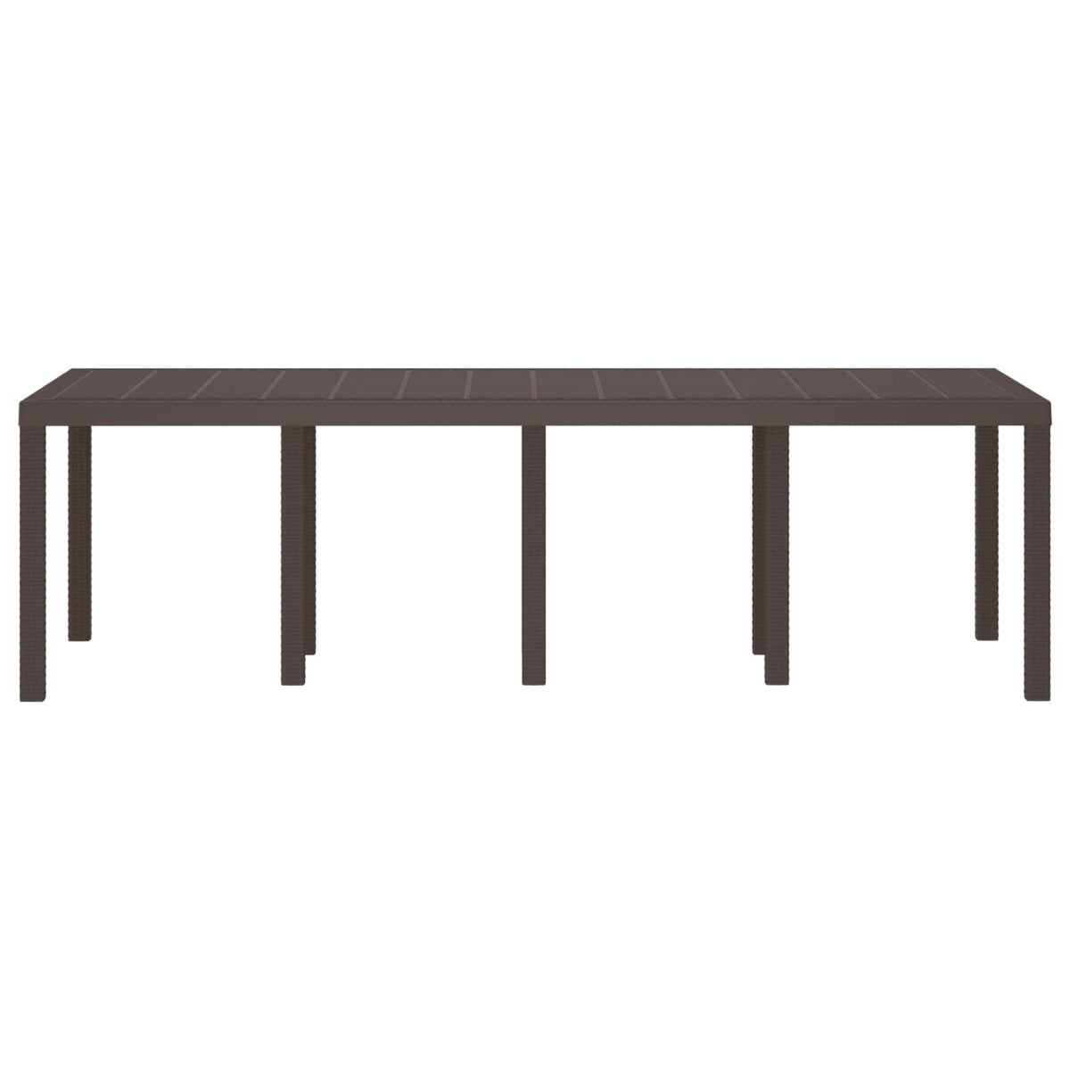 Tavolo da Giardino Marrone 250 x 100 x 73 cm polyrattan | homemem39
