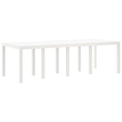 Tavolo da Giardino Bianco 250 x 100 x 73 cm polyrattan
