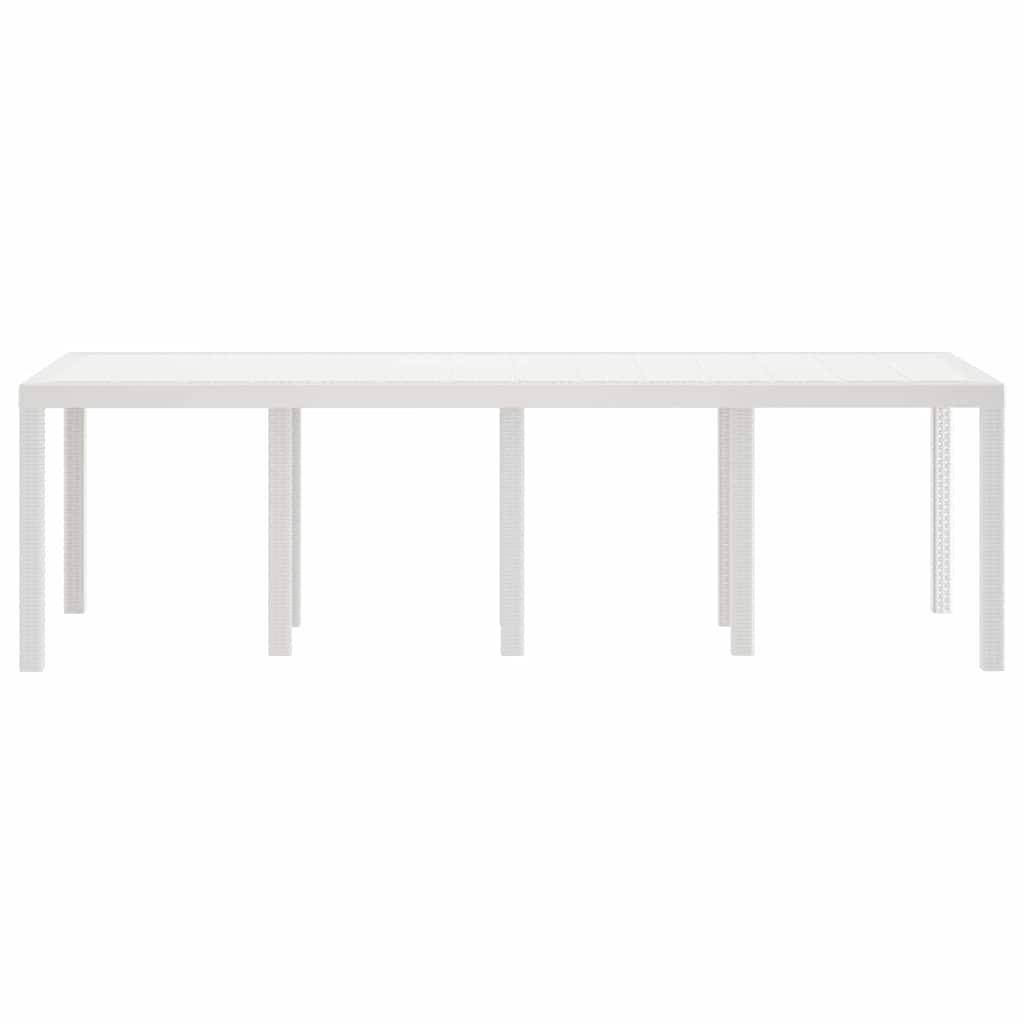 Tavolo da Giardino Bianco 250 x 100 x 73 cm polyrattan
