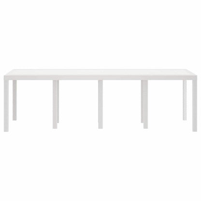 Tavolo da Giardino Bianco 250 x 100 x 73 cm polyrattan