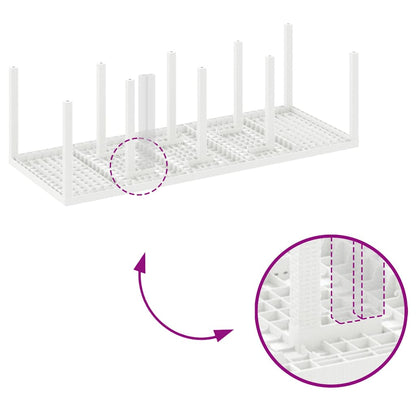 Tavolo da Giardino Bianco 250 x 100 x 73 cm polyrattan