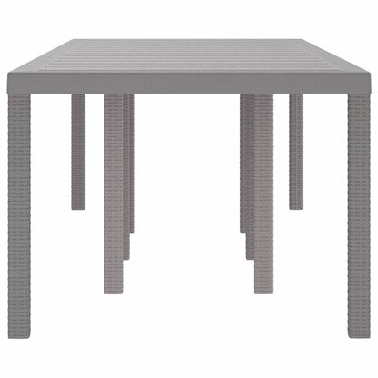 Tavolo da Giardino Grigio chiaro 250 x 100 x 73 cm polyrattan