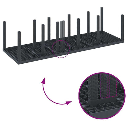 Tavolo da Giardino Antracite 300 x 100 x 73 cm polyrattan