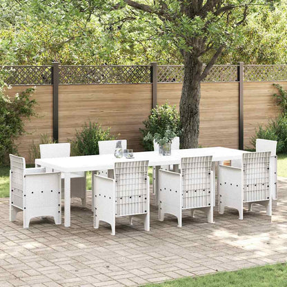 Tavolo da Giardino Bianco 300 x 100 x 73 cm polyrattan