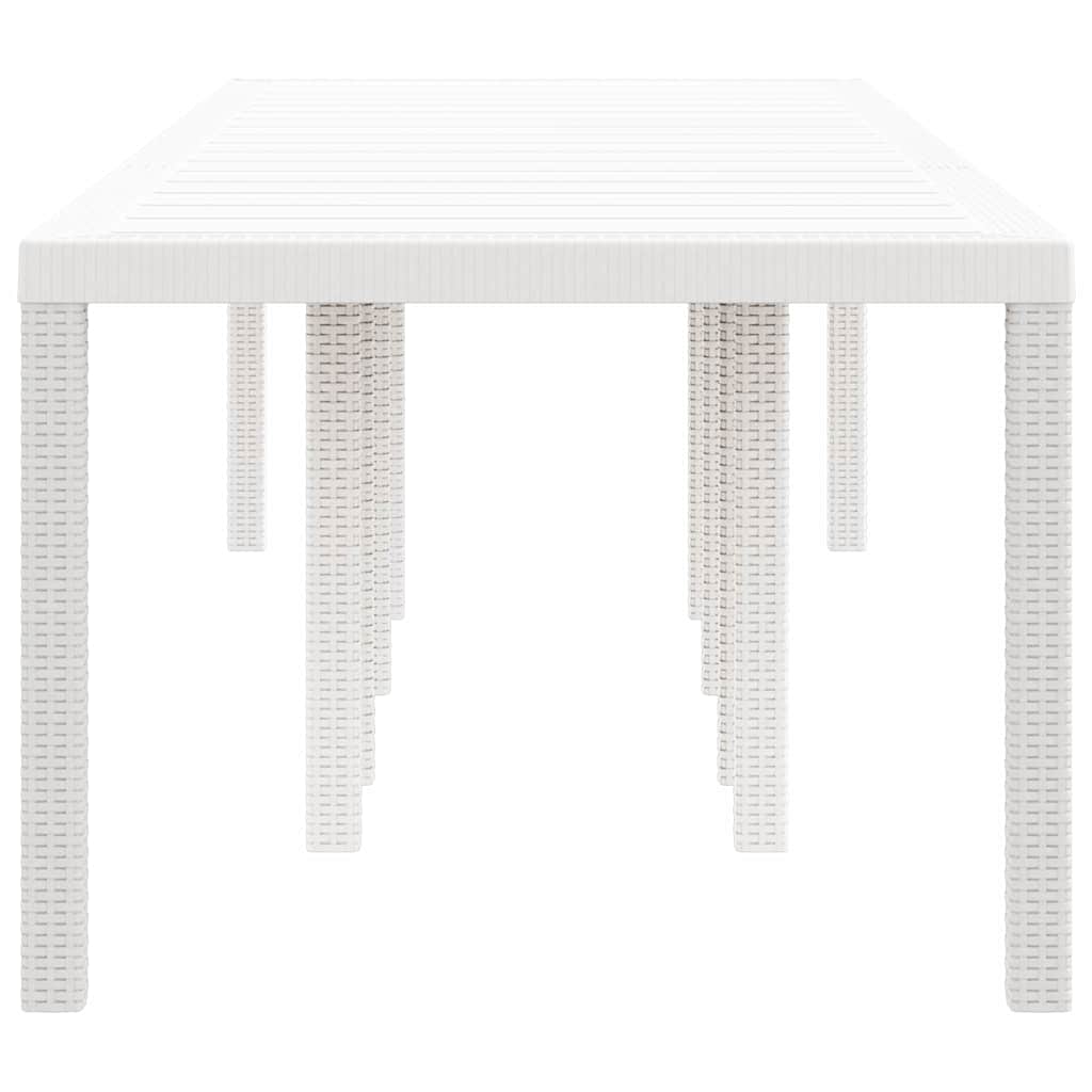 Tavolo da Giardino Bianco 300 x 100 x 73 cm polyrattan
