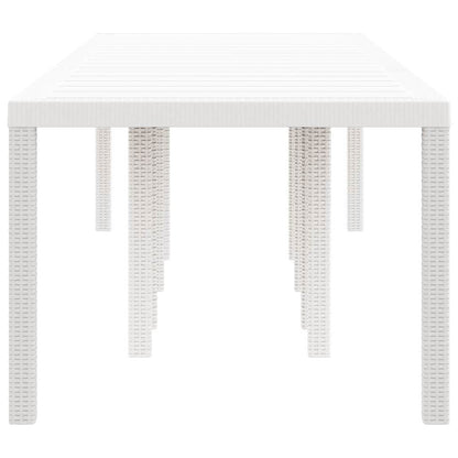 Tavolo da Giardino Bianco 300 x 100 x 73 cm polyrattan