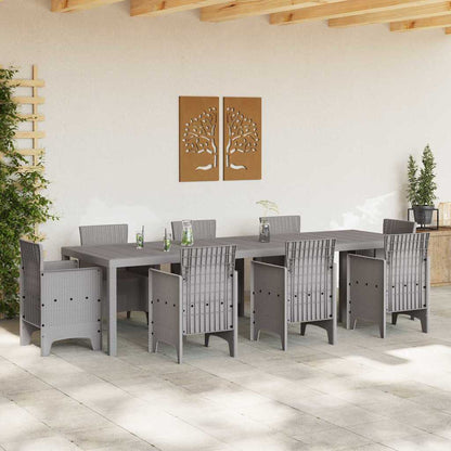 Tavolo da Giardino Grigio chiaro 300 x 100 x 73 cm polyrattan