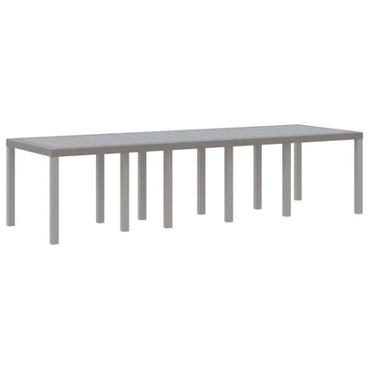 Tavolo da Giardino Grigio chiaro 300 x 100 x 73 cm polyrattan