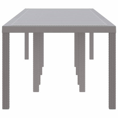 Tavolo da Giardino Grigio chiaro 300 x 100 x 73 cm polyrattan