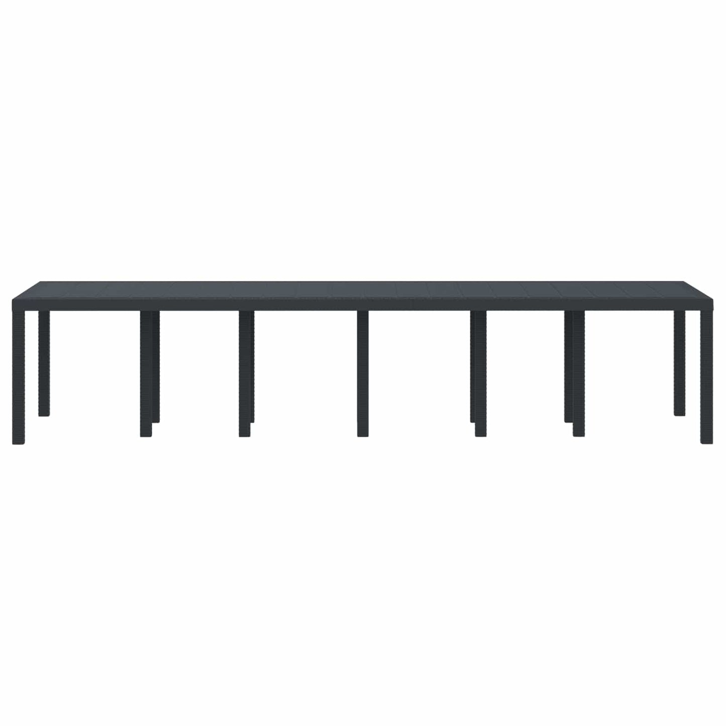 Tavolo da Giardino Antracite 350 x 100 x 74 cm polyrattan