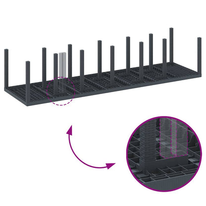 Tavolo da Giardino Antracite 350 x 100 x 73 cm polyrattan
