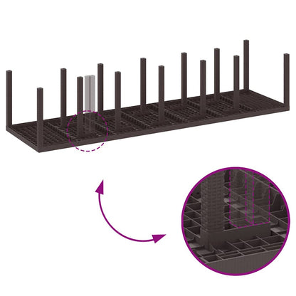 Tavolo da Giardino Marrone 350 x 100 x 73 cm polyrattan