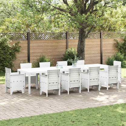 Tavolo da Giardino Bianco 350 x 100 x 73 cm polyrattan
