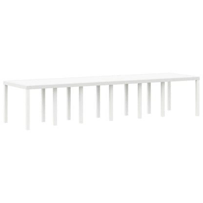 Tavolo da Giardino Bianco 350 x 100 x 73 cm polyrattan