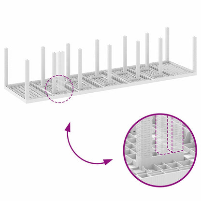 Tavolo da Giardino Bianco 350 x 100 x 73 cm polyrattan