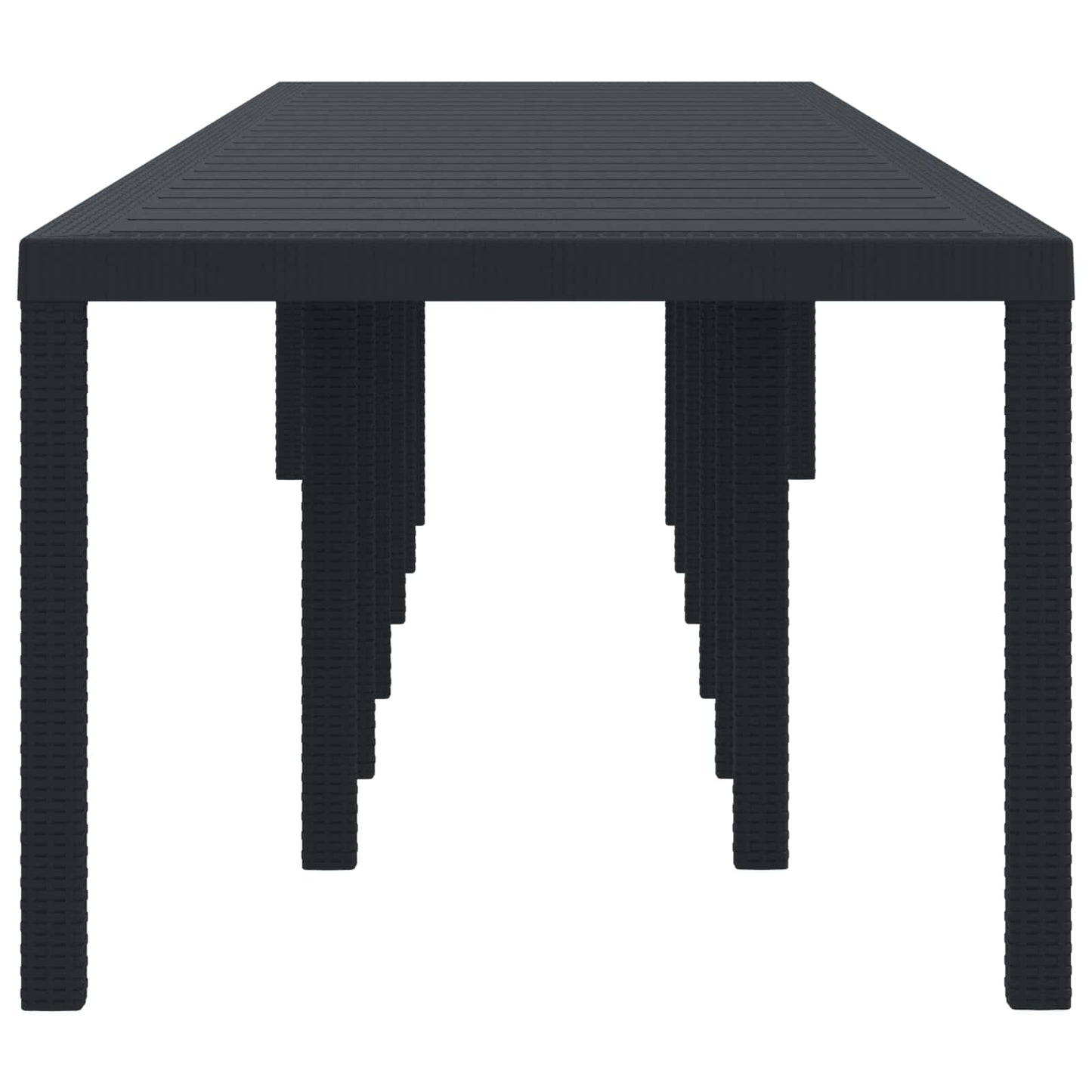 Tavolo da Giardino Antracite 400 x 100 x 73 cm polyrattan