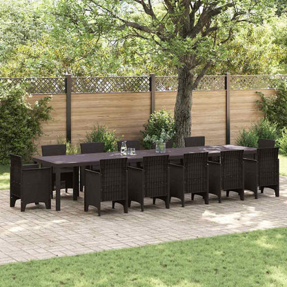 Tavolo da Giardino Marrone 400 x 100 x 73 cm polyrattan
