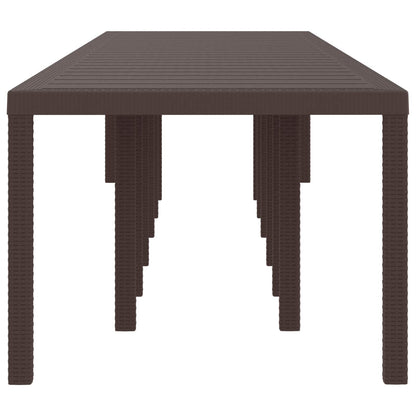 Tavolo da Pranzo da Giardino Marrone 400 x 100 x 73 cm