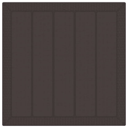 Set da Pranzo per Giardino 5 pcs Marrone Rattan Polt