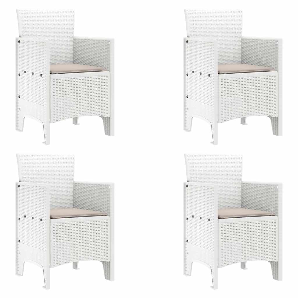 Set da Pranzo per Giardino 5 pz Bianco Polipropilene | homemem39