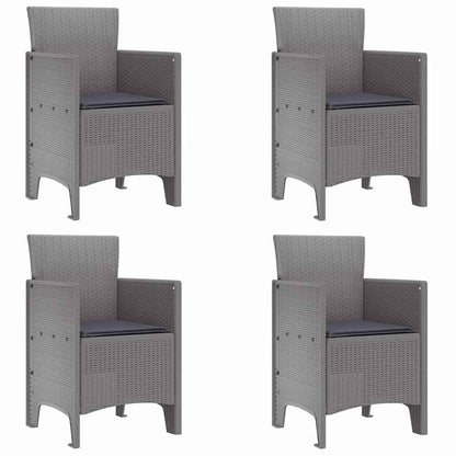 Set da Pranzo per Giardino 5 pz Grigio chiaro Polipropilene | homemem39