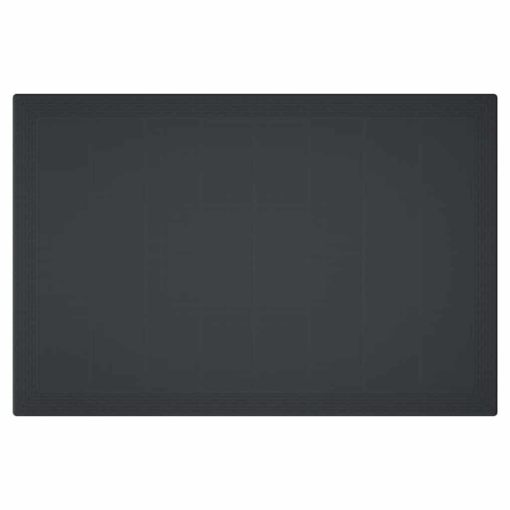 Set da Pranzo per Giardino 7 pcs Antracite Rattan Polt - homemem39