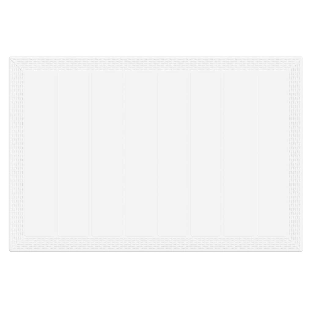 Set da Pranzo per Giardino 7 pcs Bianco Rattan Polt - homemem39