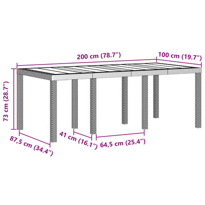 Set da Pranzo per Giardino 9 pcs Antracite Polipropilene | homemem39