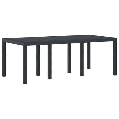 Set da Pranzo per Giardino 9 pcs Antracite Polipropilene | homemem39