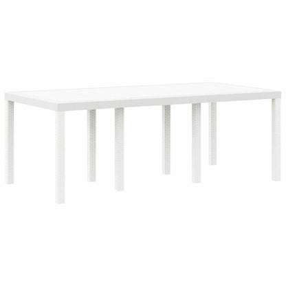 Set da Pranzo per Giardino 9 pcs Bianco Rattan Polt - homemem39