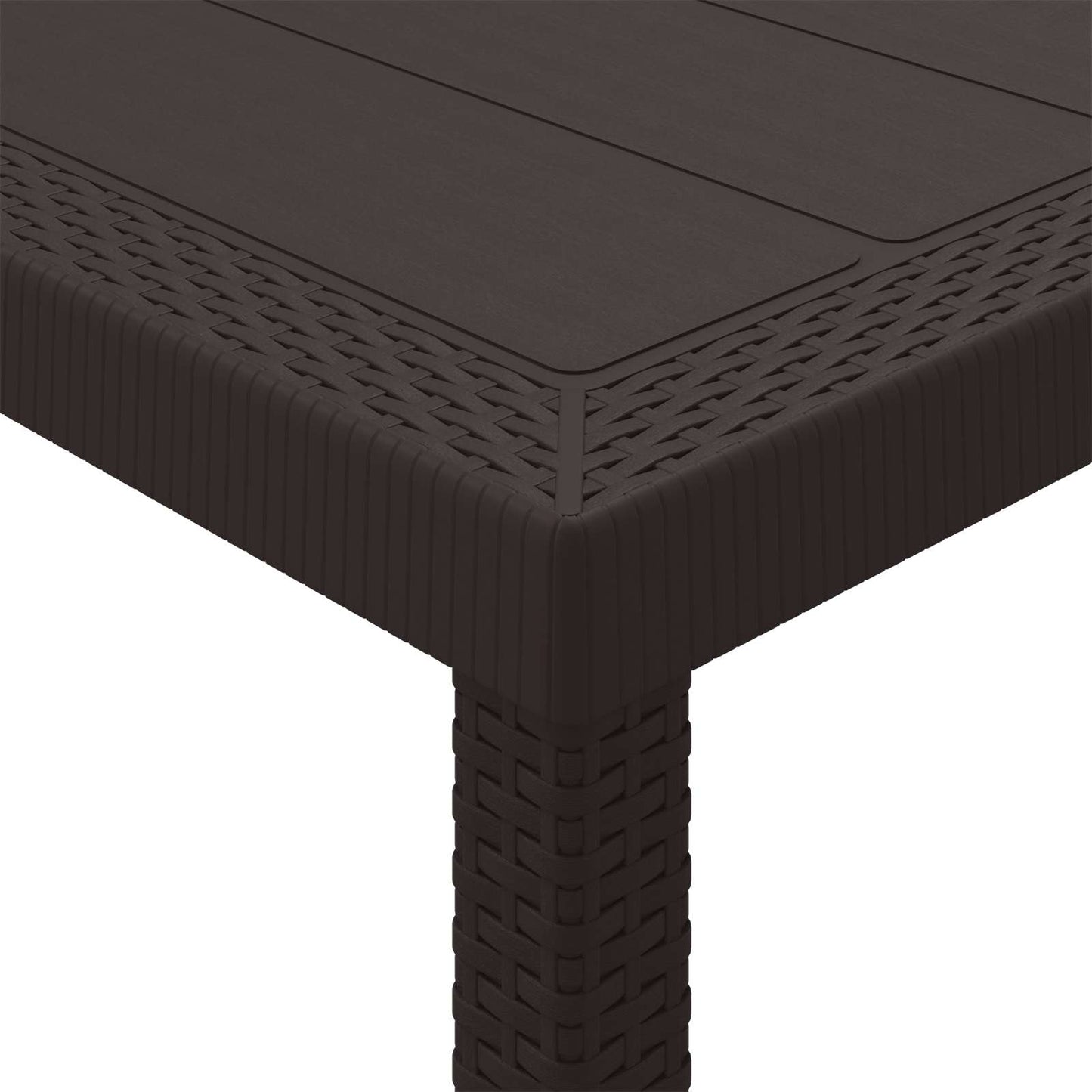 Set da Pranzo per Giardino 11 pz Marrone Polipropilene | homemem39
