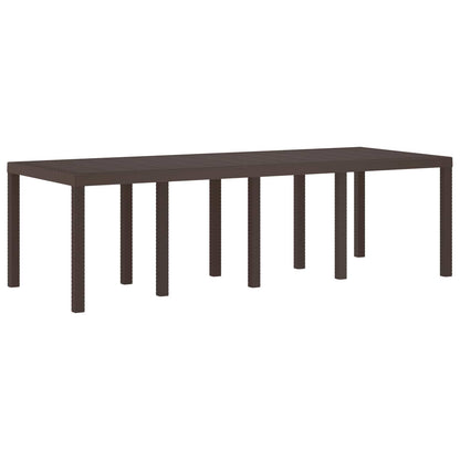 Set da Pranzo per Giardino 11 pz Marrone Polipropilene | homemem39