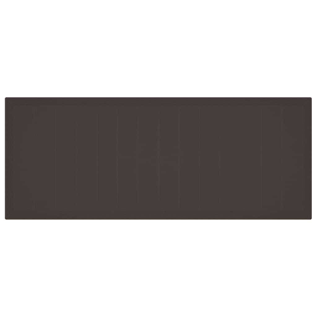 Set da Pranzo per Giardino 11 pcs Marrone Rattan Polt - homemem39