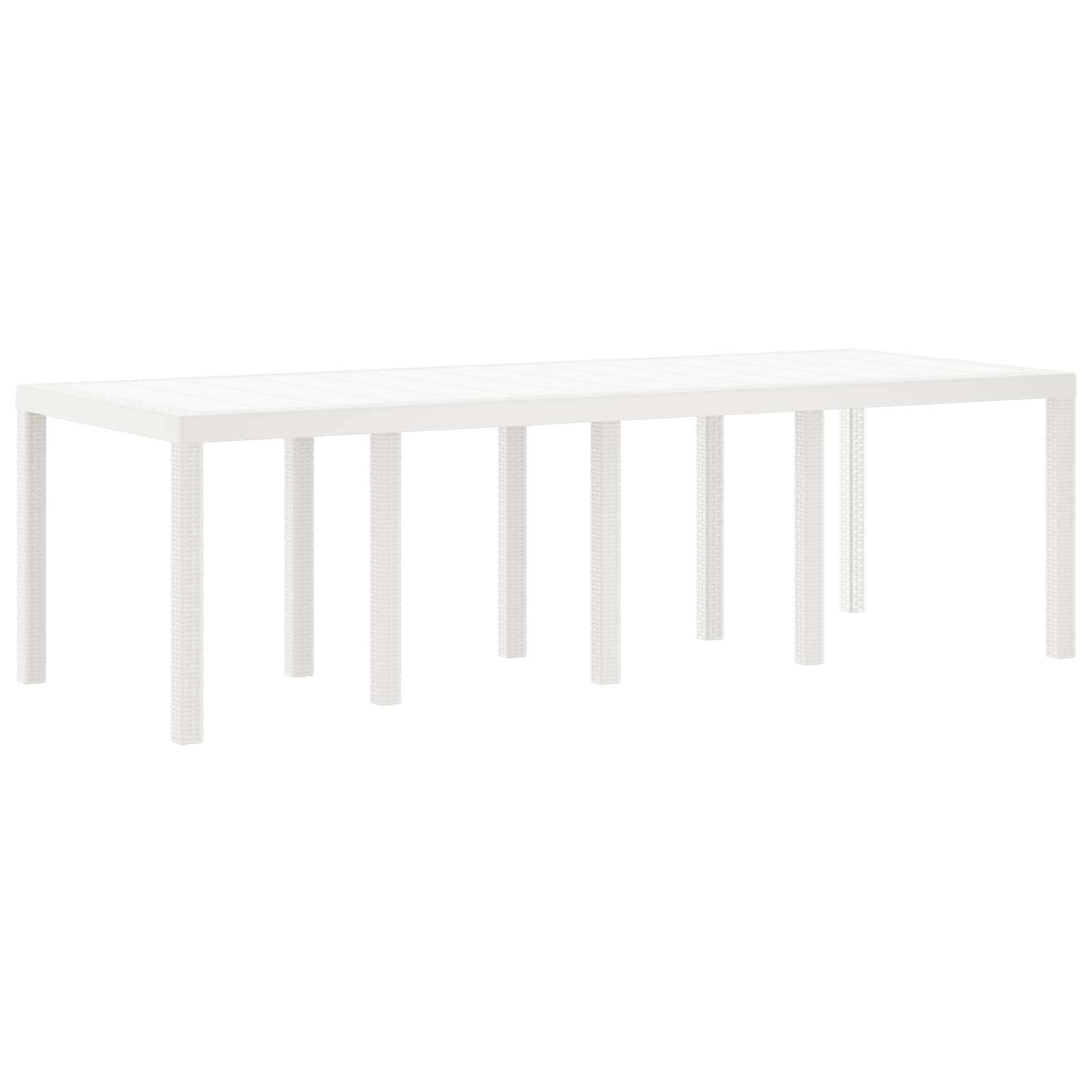 Set da Pranzo per Giardino 11 pz Bianco Polipropilene | homemem39