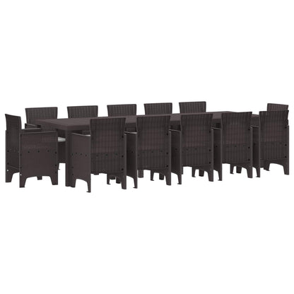 Set da Pranzo per Giardino 13 pcs Marrone e grigio chiaro | homemem39