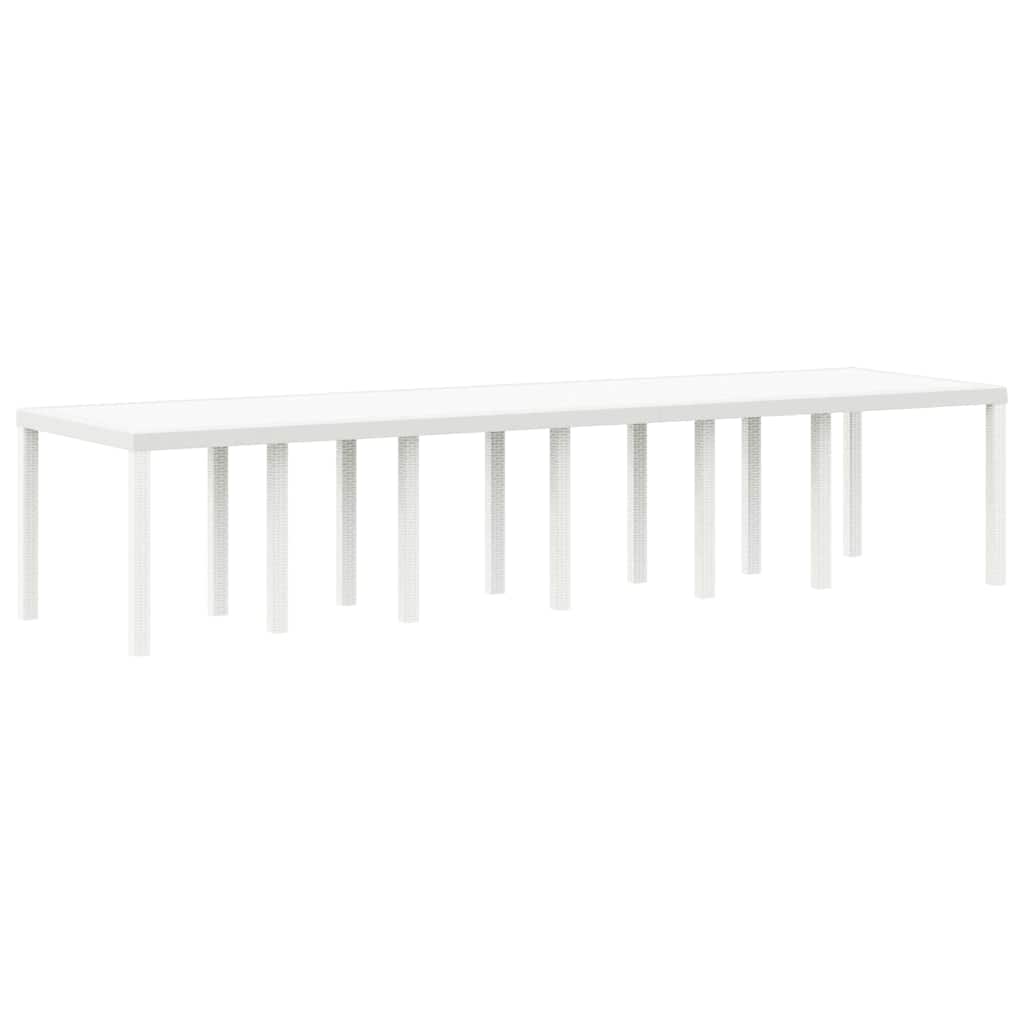 Set da Pranzo per Giardino 15 pcs Bianco Rattan Polt - homemem39