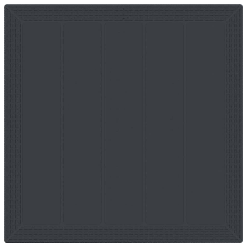 Set da Pranzo per Giardino 3 pcs Antracite Rattan Polt