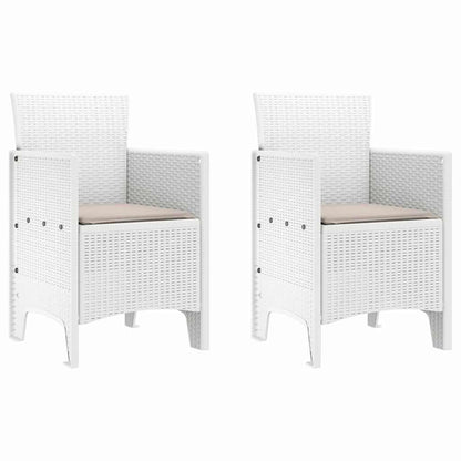 Set da Pranzo per Giardino 3 pz Bianco Polipropilene | homemem39