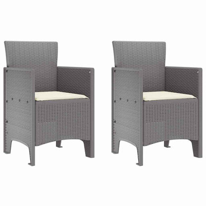 Set da Pranzo per Giardino 3 pz Grigio chiaro Polipropilene | homemem39