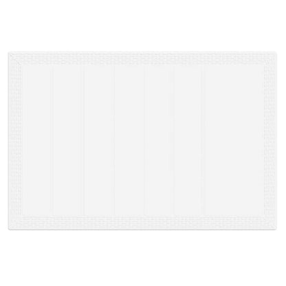 Set da Pranzo per Giardino 5 pcs Bianco Rattan Polt - homemem39