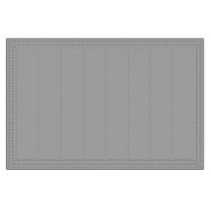 Set da Pranzo per Giardino 5 pcs Grigio chiaro Rattan Polt - homemem39